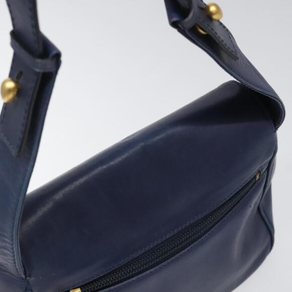 CELINE Shoulder Bag Leather Blue - Picture 6 of 13